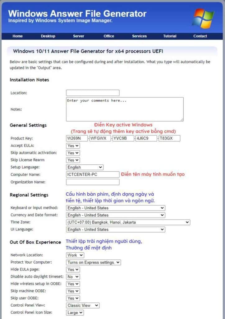 Hướng dẫn cài đặt Windows 10 và 11 9 Cau hinh tep autounattend.xml