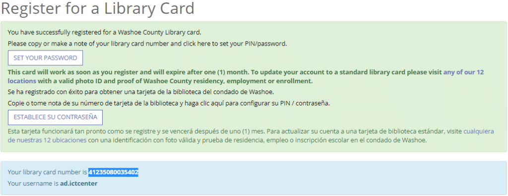 Cài đặt lại mã PIN cho card number