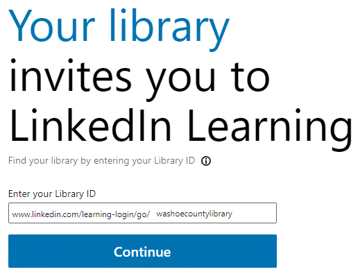 Sign in with your library card