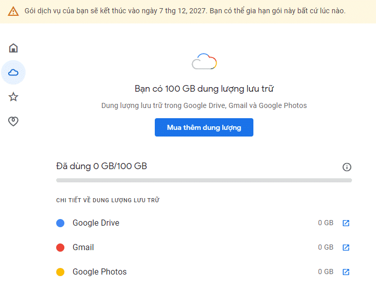 Nâng cấp Google One 100GB miễn phí 10 Google one 100GB
