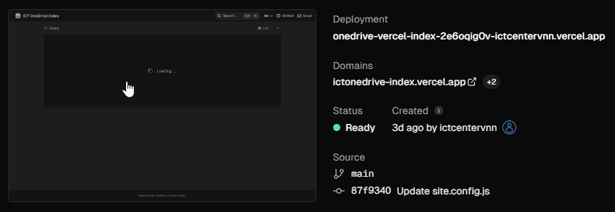 onedrive index vercel