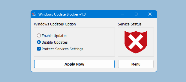 windows update blocker_blocked status
