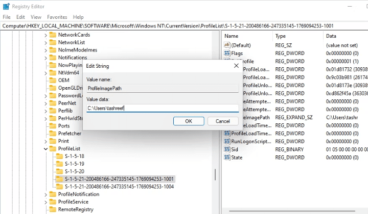 Rename profileimagepath