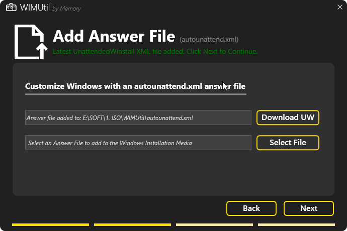 Tích hợp tệp trả lời autounattend.xml